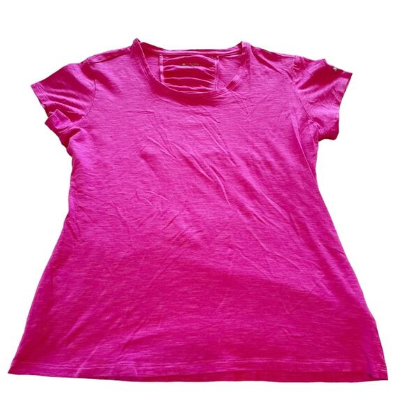 Columbia Magenta Pink Moisture Wicking Cotton Blend Workout T-shirt Medium - Picture 1 of 4